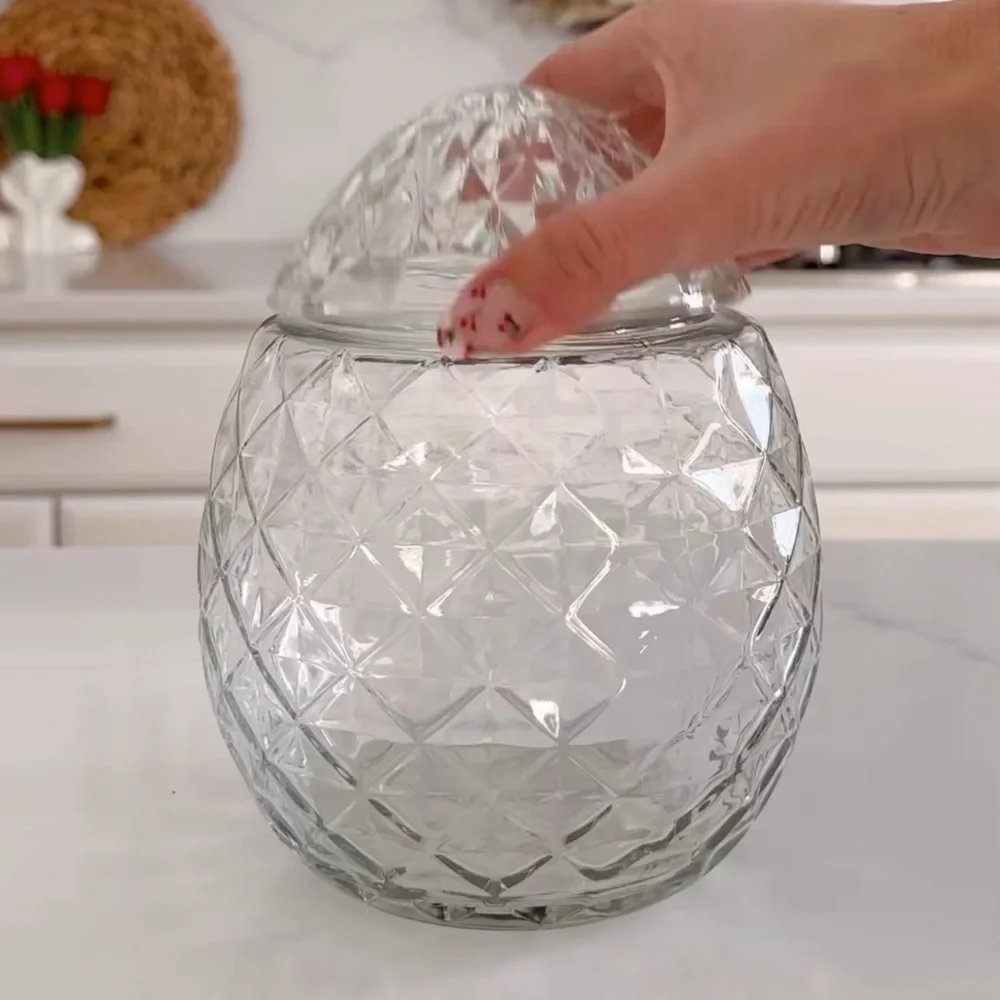 Clear Glass Easter Egg Novelty Jar 7” Target Bullseyes Playground